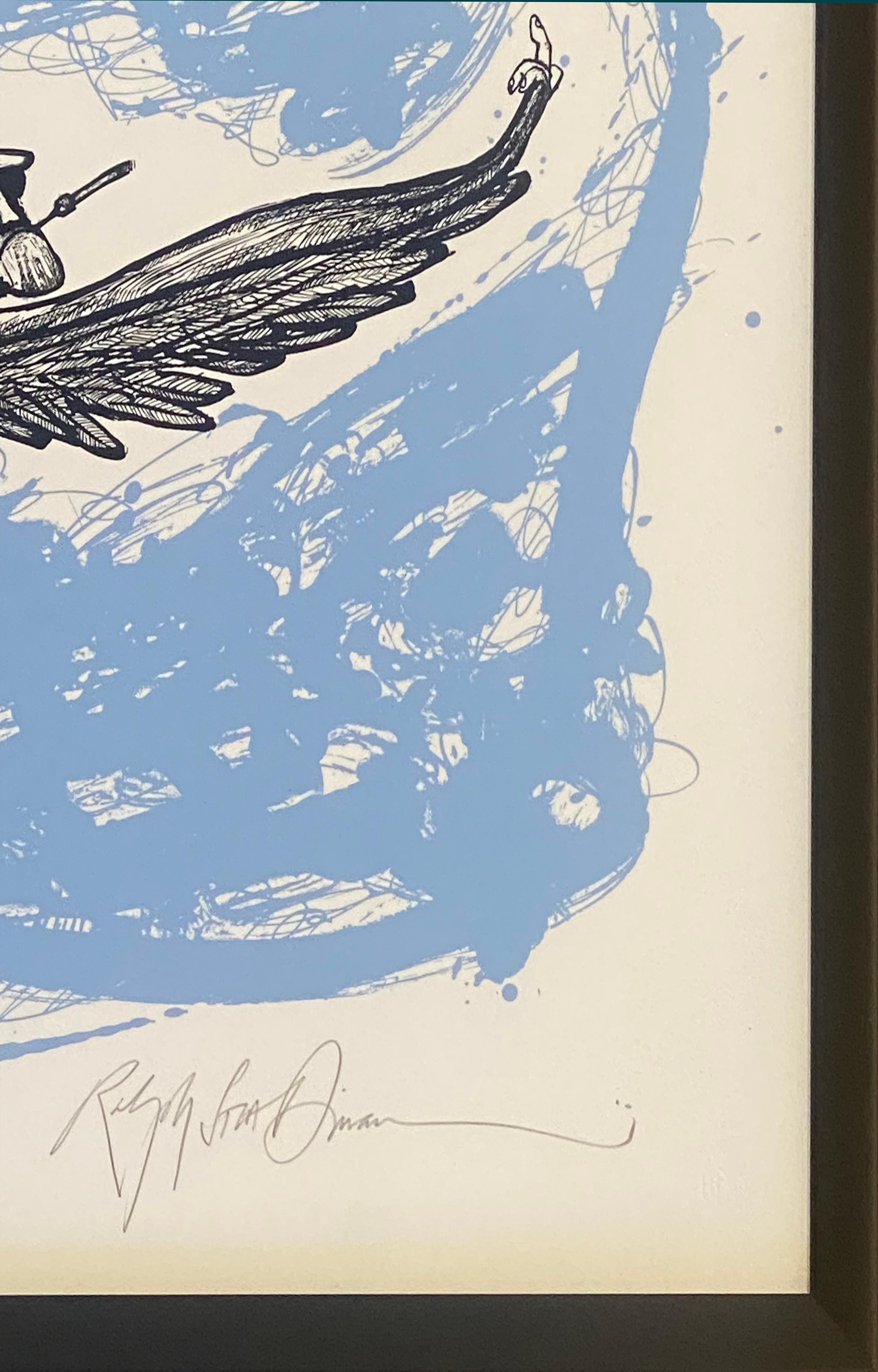 Up, Up & Up Yours - Blue Print by Ralph Steadman