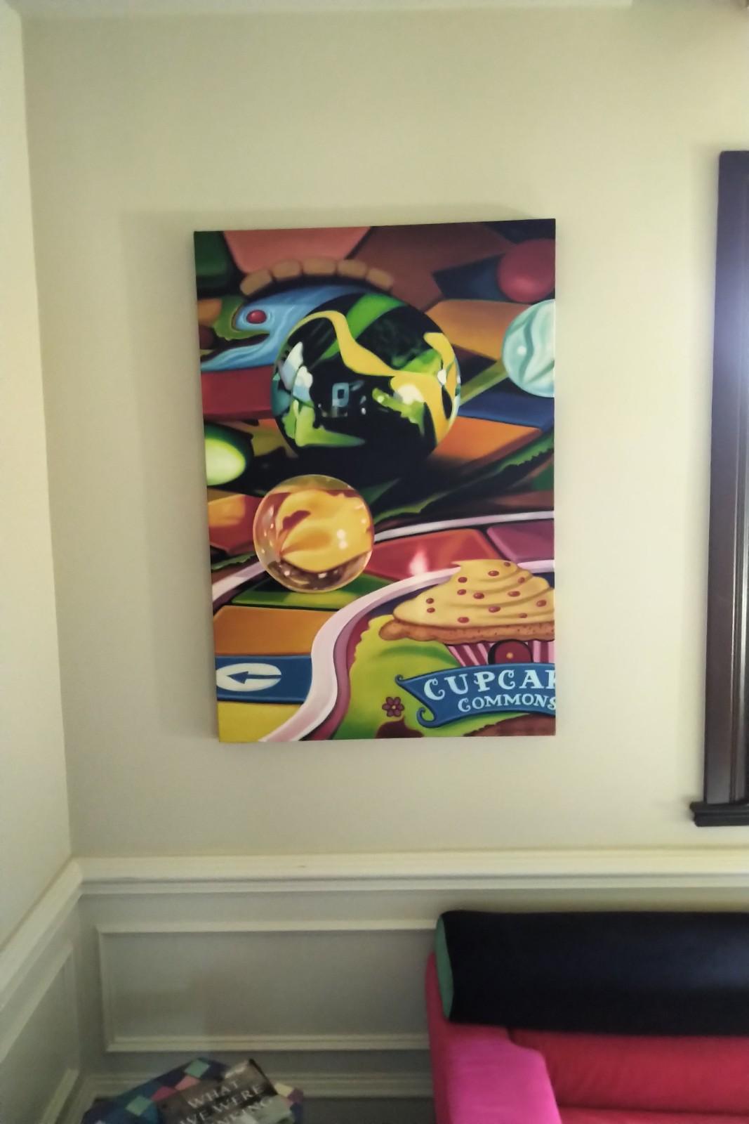 Candyland Due dipinti ad olio originali - Interior Painting Marrone di Ralph Stearns