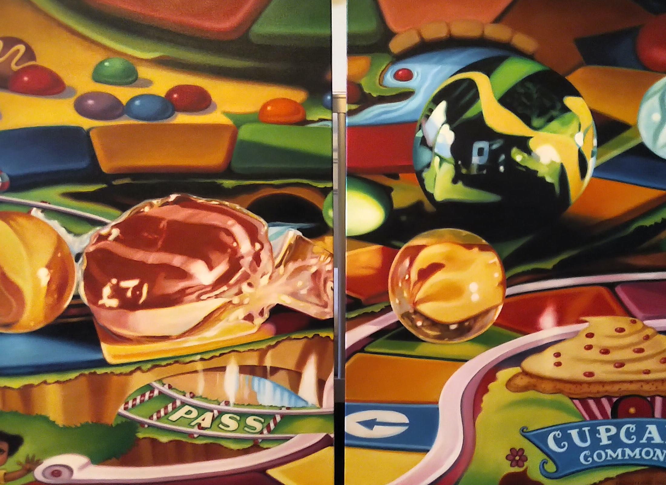 Deux peintures à l'huile originales Candyland 