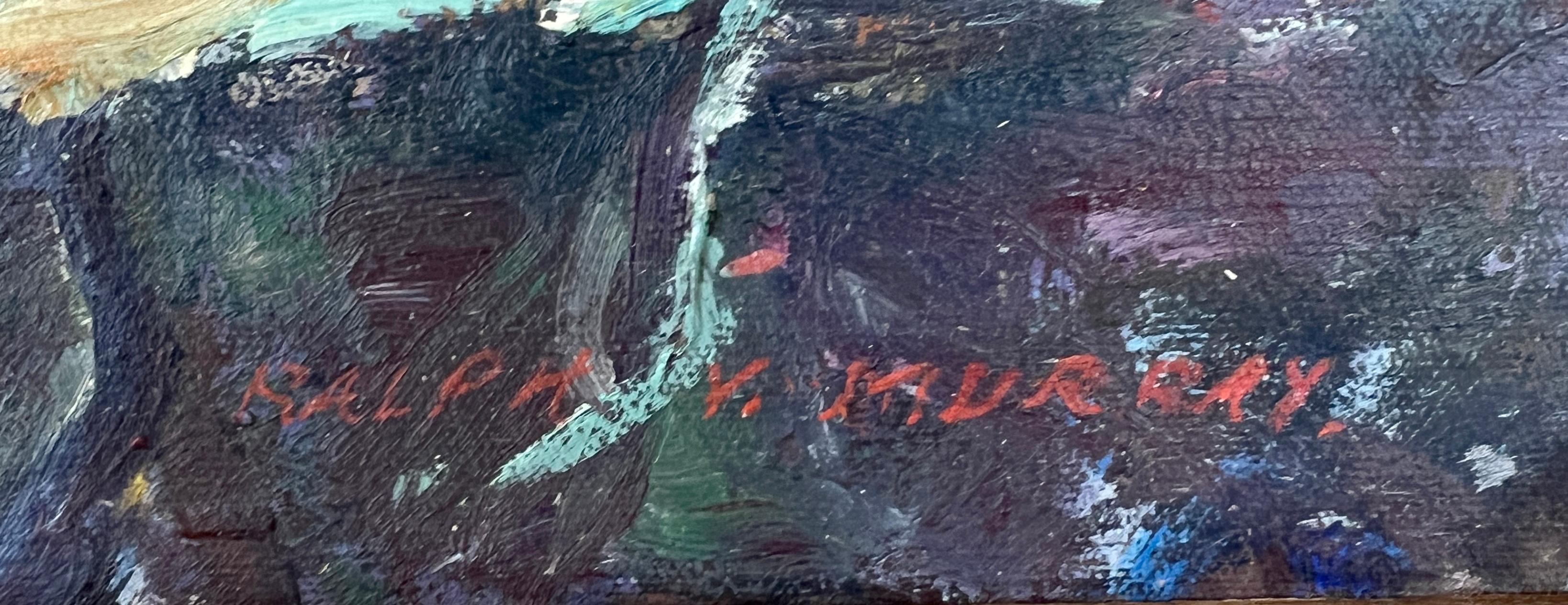 Big Sur California Seascape Original Mid-Century Oil on Linen 1
