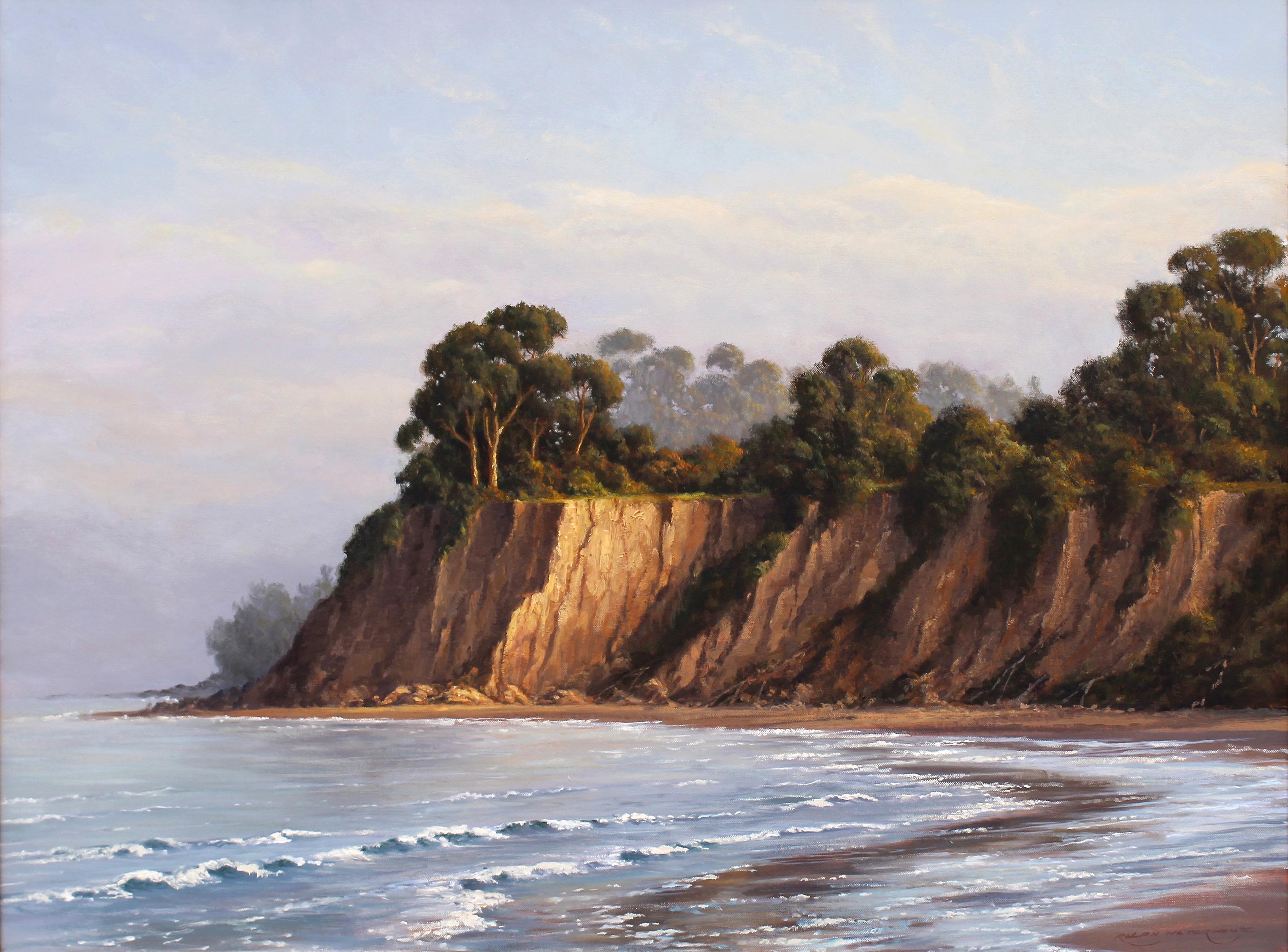 Early Morning Light, Butterfly Beach - Painting by Ralph Waterhouse