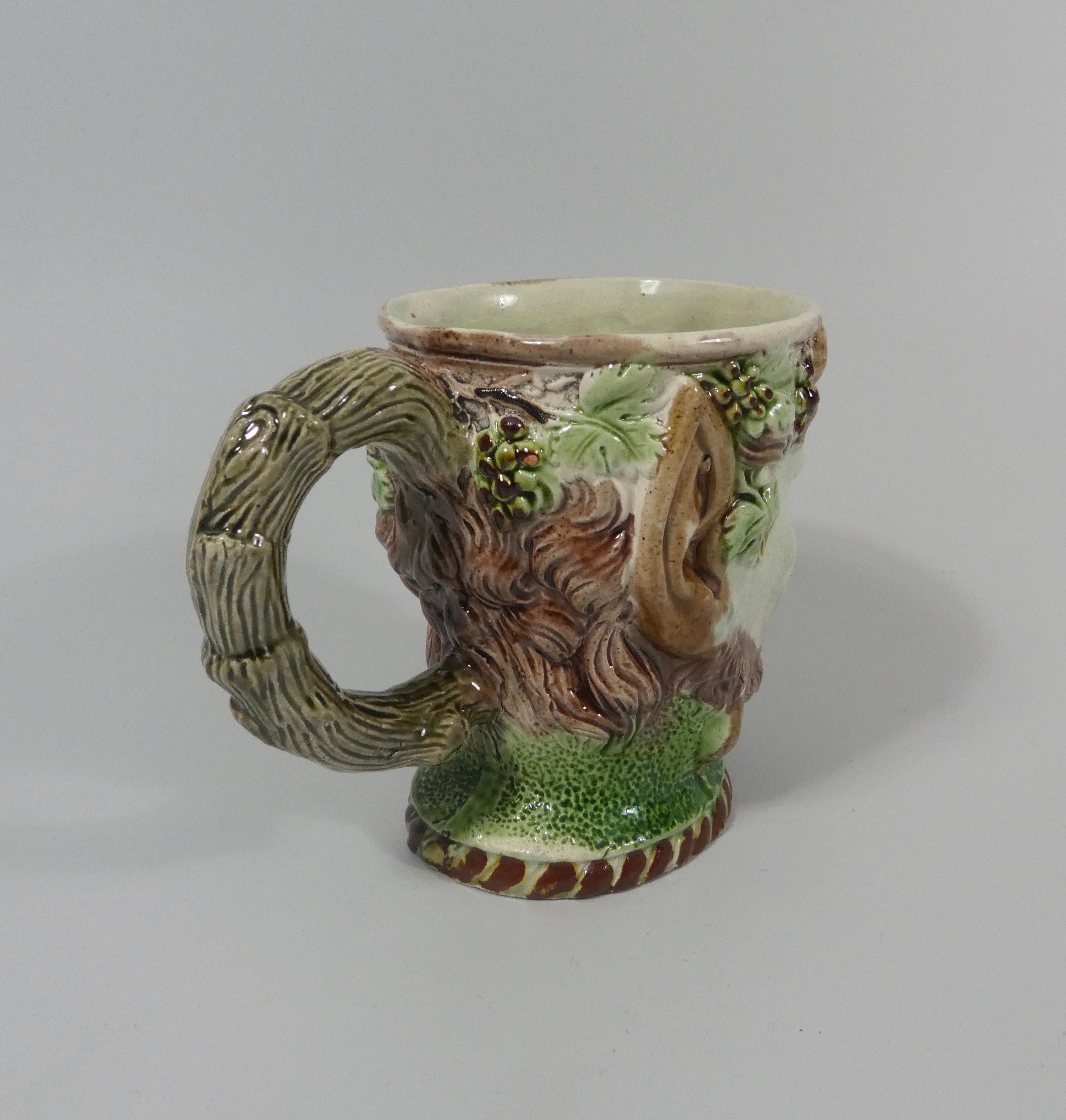 Fired Ralph Wood Creamware Bacchus Mug, circa 1770
