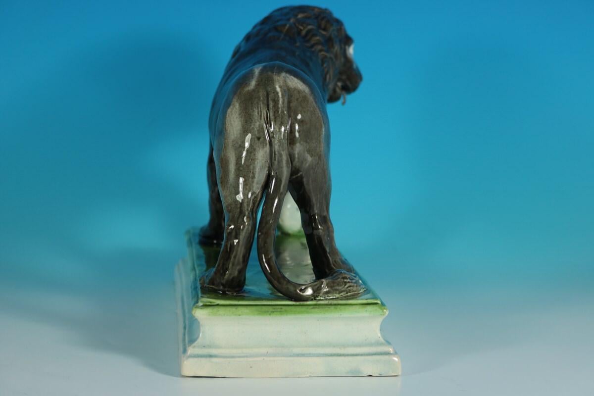 Georgian Ralph Wood Staffordshire Pearlware Medici Lion For Sale