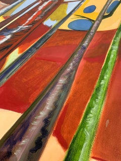 "Ralph's Trees", peinture semi-abstraite à l'acrylique sur toile de Westrem