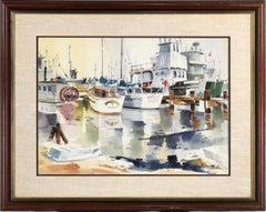Boats at Sausalito Harbor - Watercolor on Paper