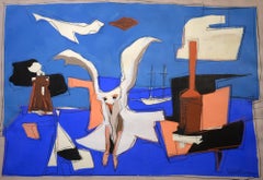 Astrazione costiera, Uccello marino, metà secolo, tecnica mista