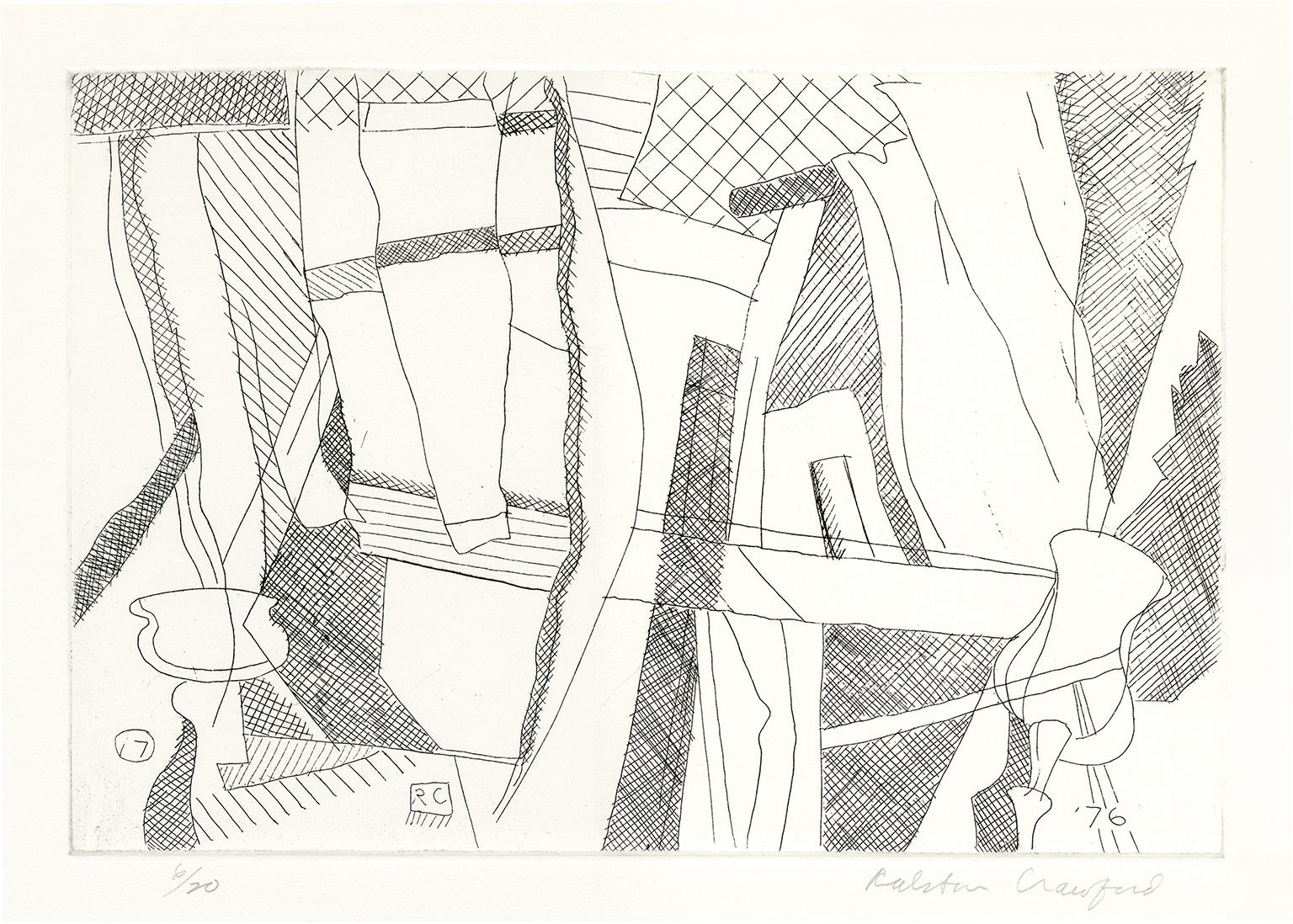 Ralston Crawford Abstract Print - Les Penitentes #3