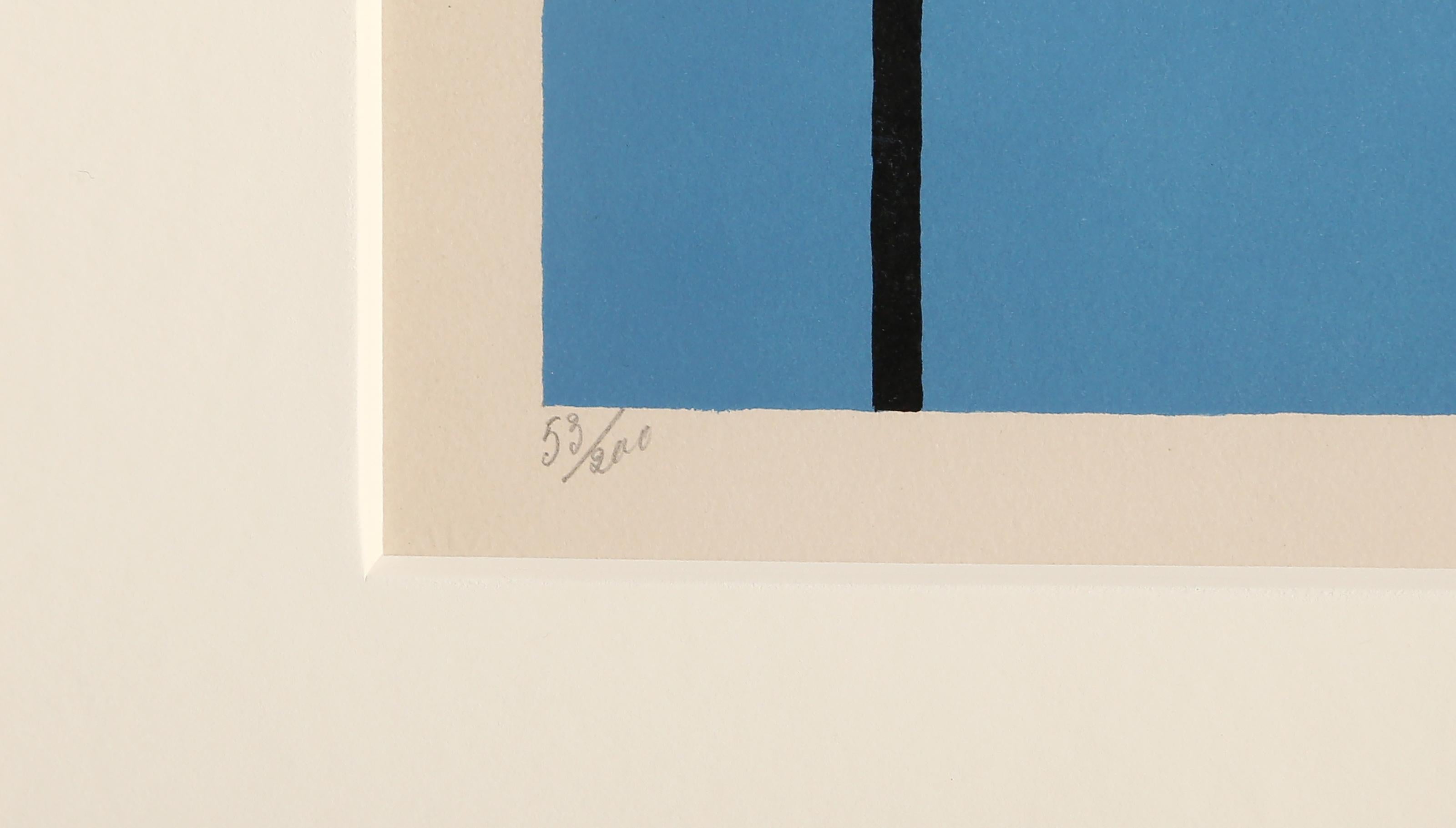 SS De Grasse, Minimalist Abstract Lithograph by Ralston Crawford 1952 For Sale 2