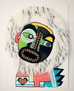 HAIRry OLD (Harold) - Collage, Siglo XXI, Blanco, Retrato, Enmarcado, Pop Art