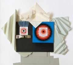 Samurai - Grau, Weiß, Collage, Surrealismus, Papier