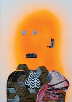 The Headless Soldier - Orange, Paper, Contemporary Art, 21st Century