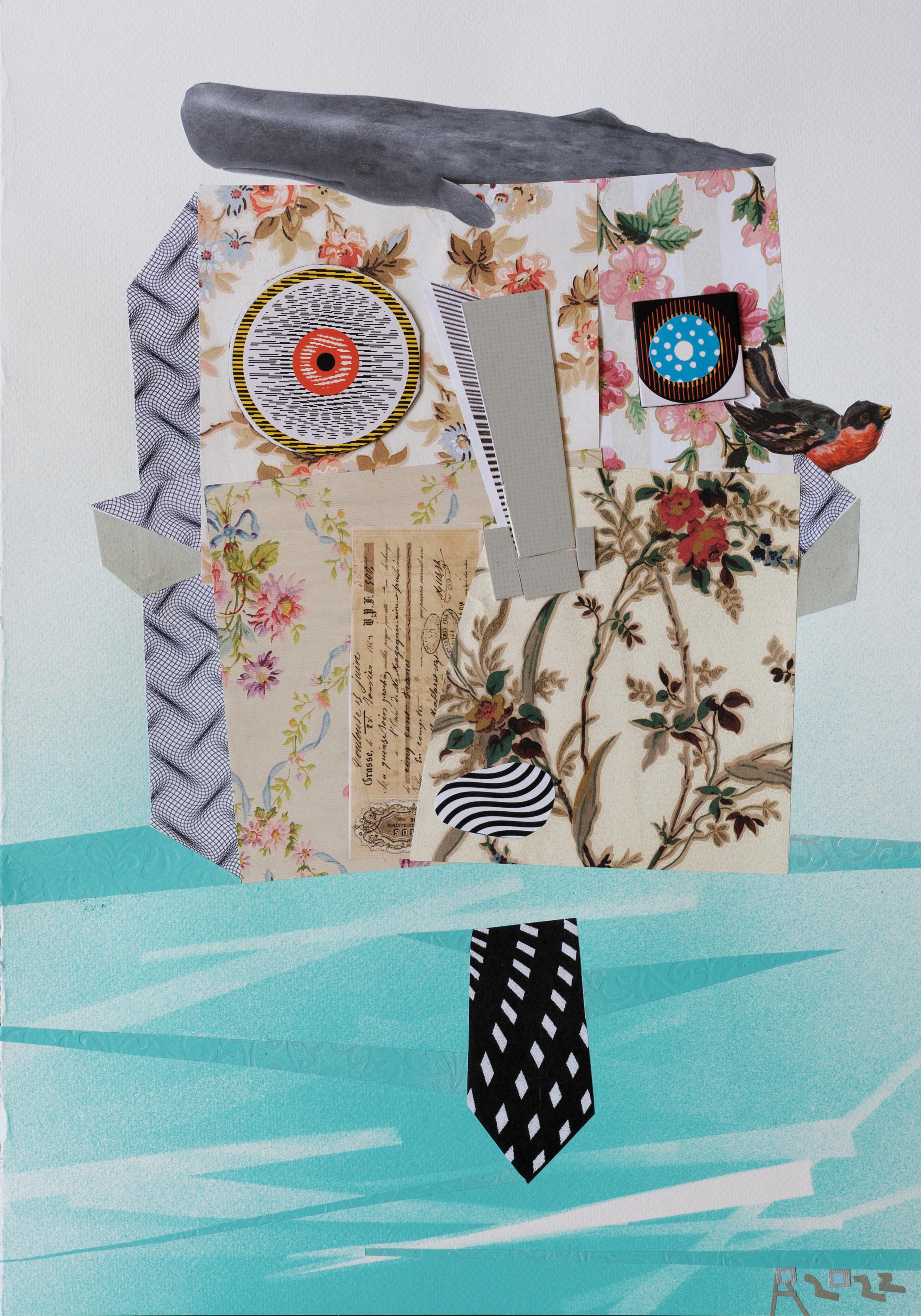 The Scientist - Contemporary Art, Collage, Paper, 21st Century
