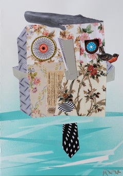 The Scientist - Art contemporain, Collage, Papier, 21ème siècle