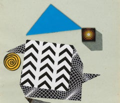 The Triangle Galaxy - Blue, Black, White, Collage