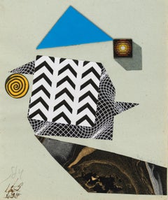 The Triangle Galaxy - Blue, Black, White, Collage