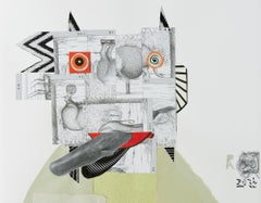 The Whale Hunter - Collage, Paper, Surrealism, Contemporary Art