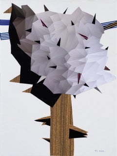 Arbre - Paysage, blanc, noir, art contemporain, 21e siècle