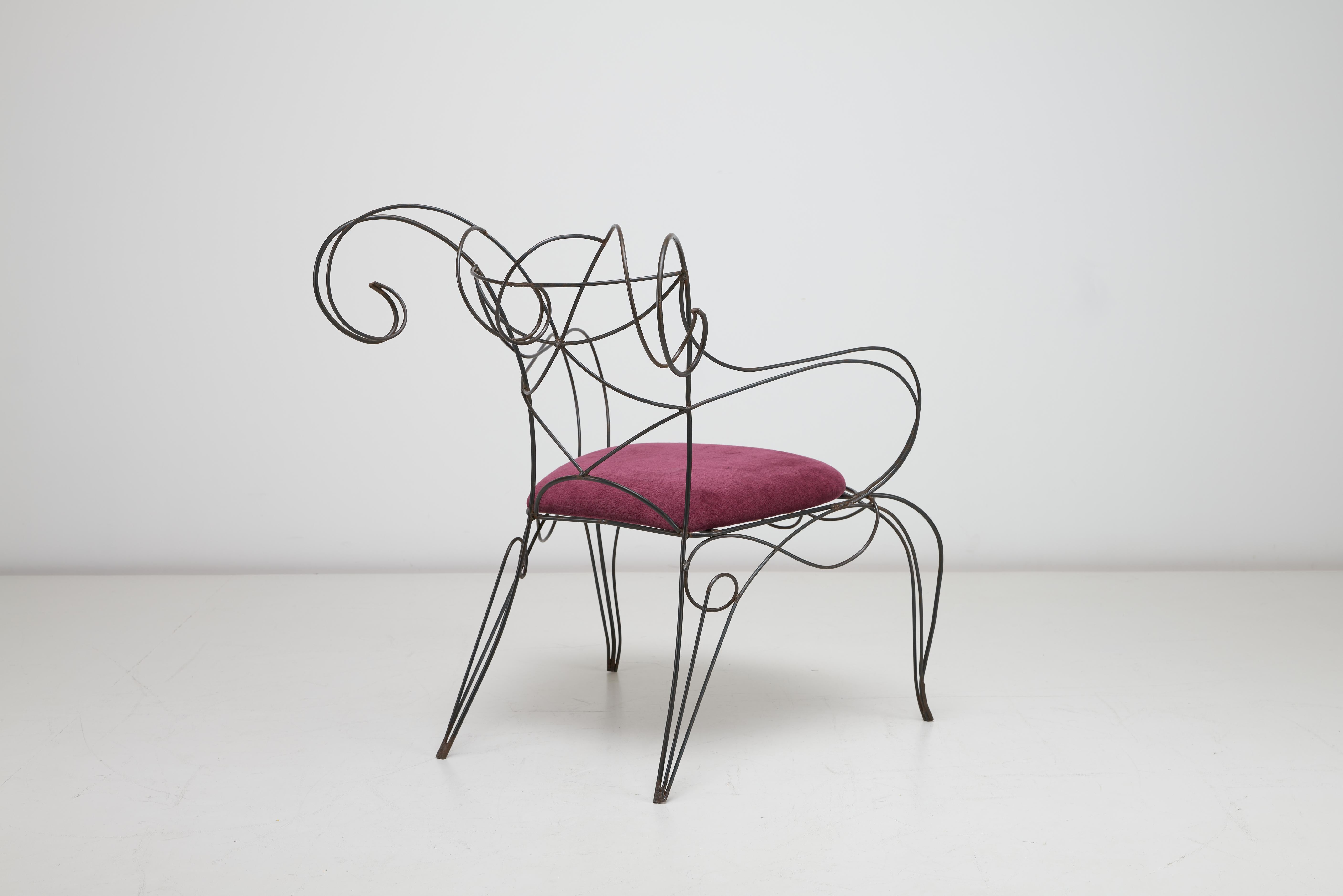 André Dubreuil - Ram Chair c1987 hergestellt von A.D. Dekorative Arts Ltd, London 1