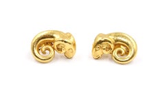 Ram earrings signed Zolotas