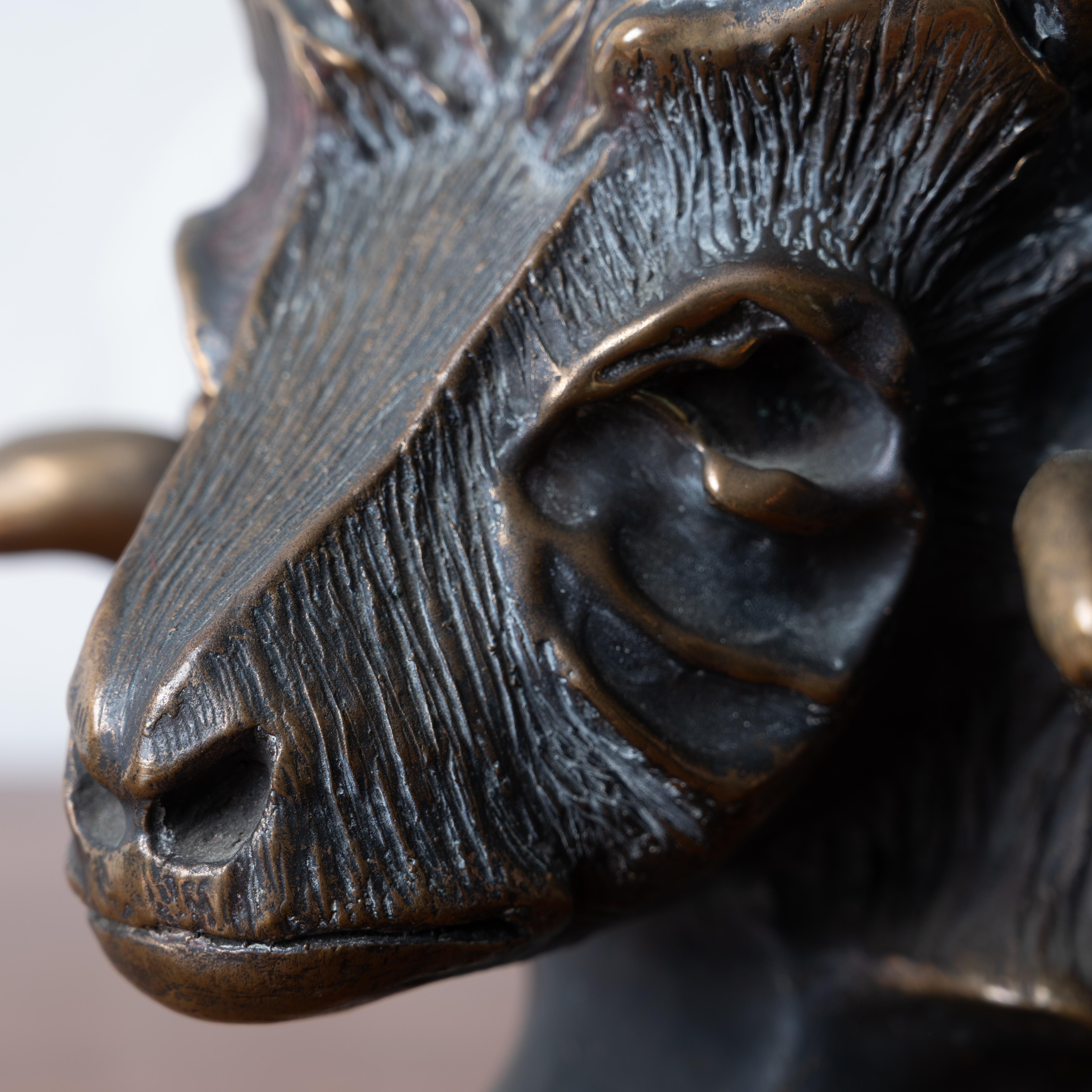 Widderkopf Bronze im Angebot 6