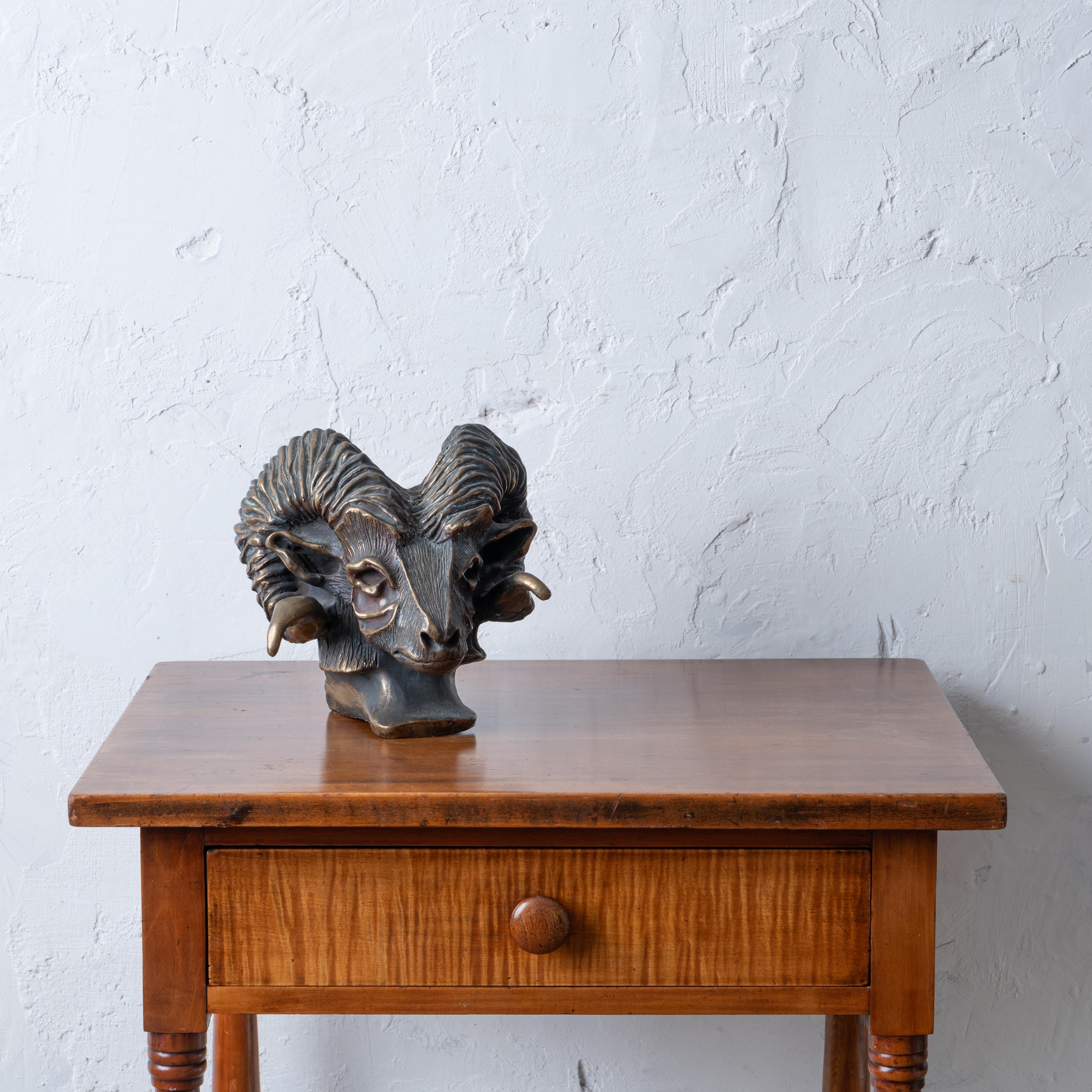 Widderkopf Bronze im Zustand „Gut“ im Angebot in Savannah, GA