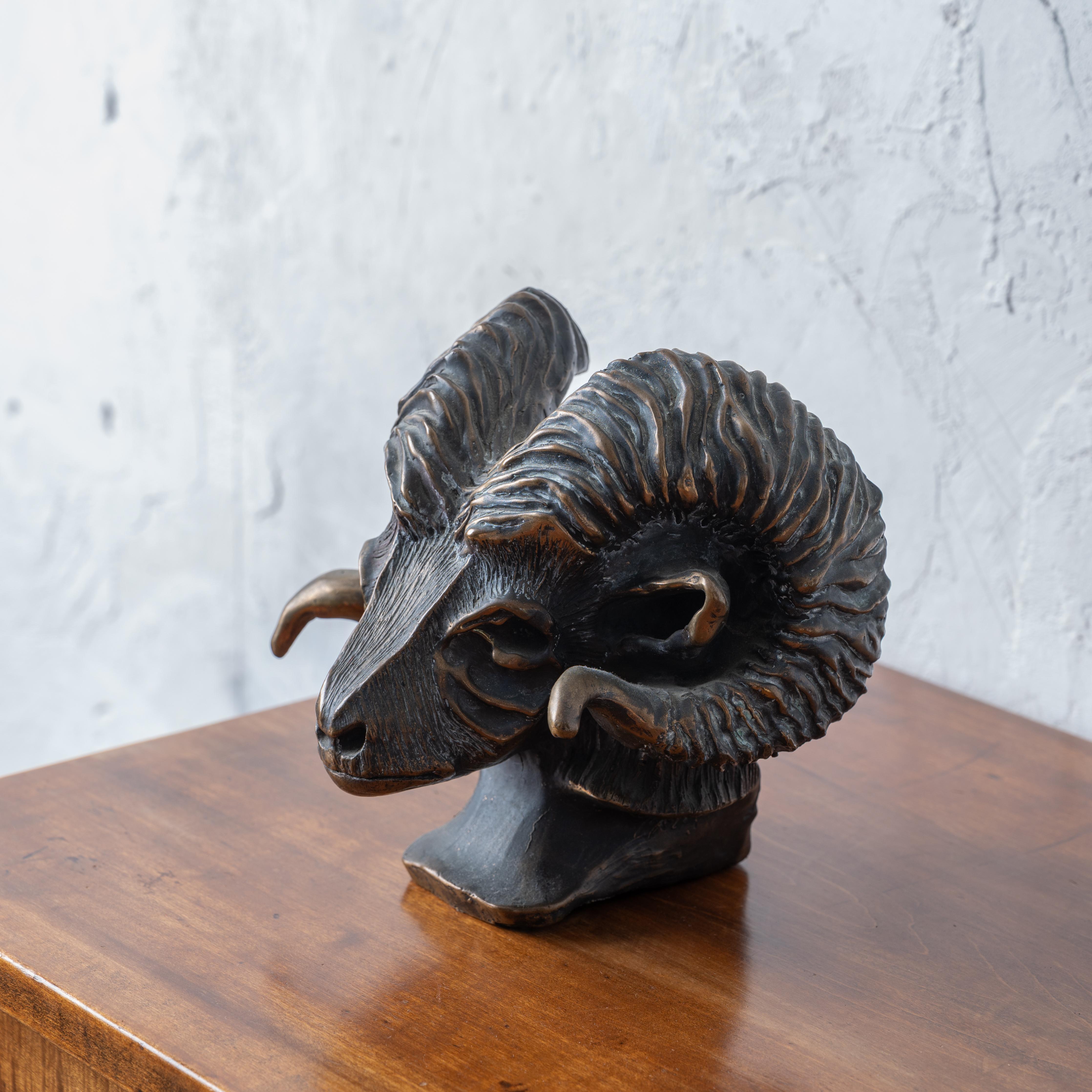 Widderkopf Bronze im Angebot 2