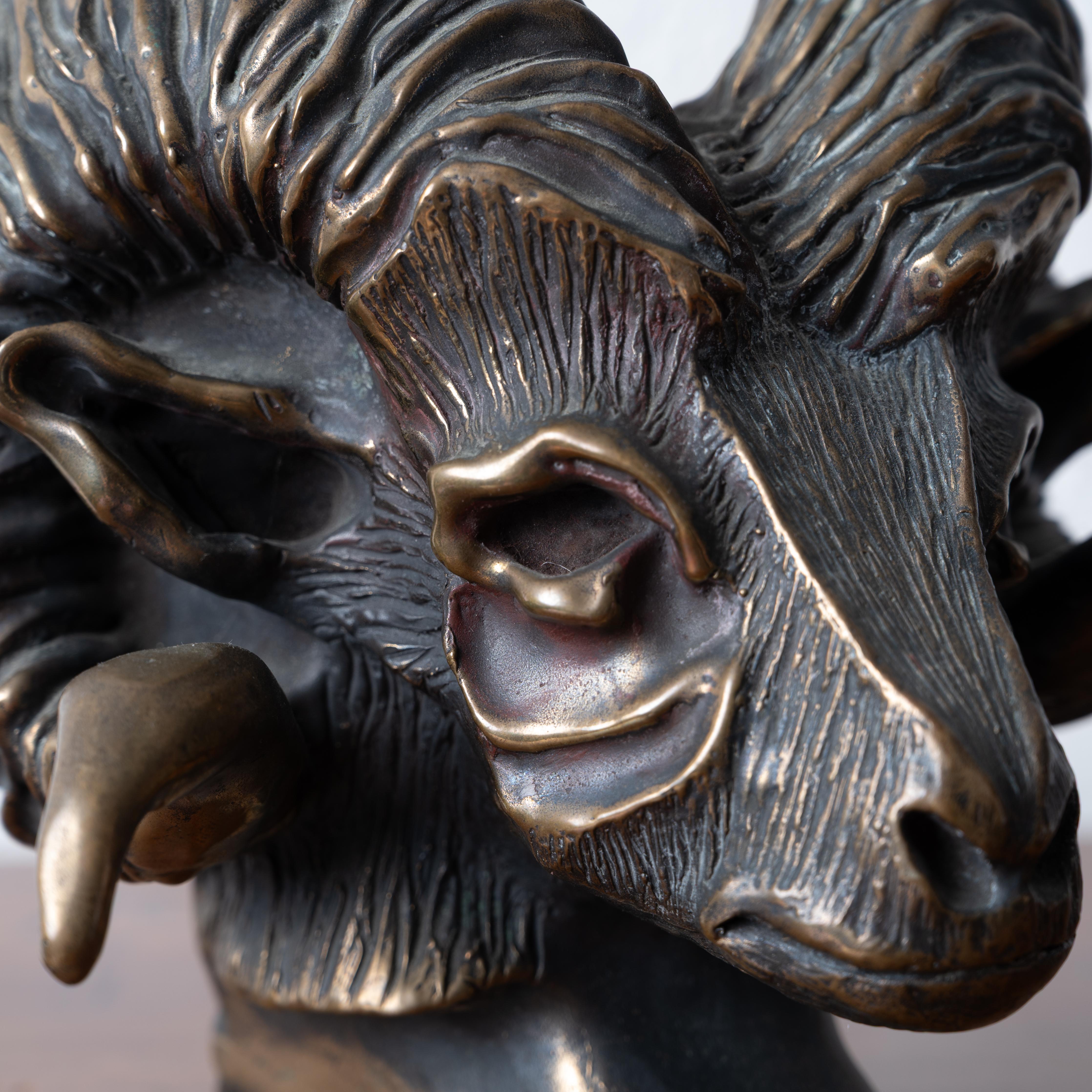 Widderkopf Bronze im Angebot 3