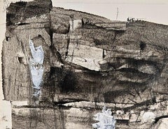 Sin título, acrílico sobre papel del artista moderno indio Ram Kumar "En Stock"