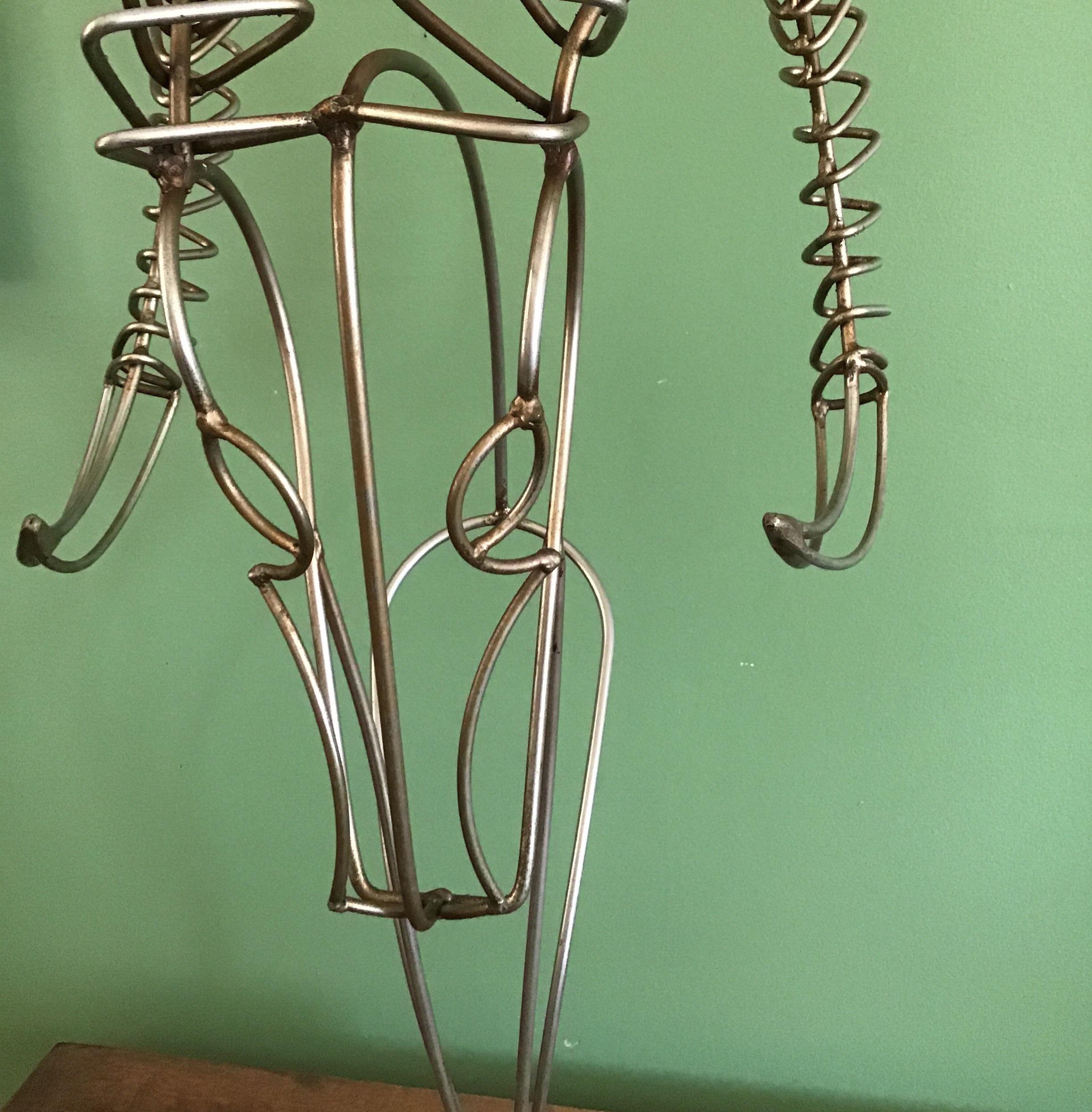 Ferro nichelato e marmo sovradimensionato  Scultura di metà secolo A.I.C. in vendita 1