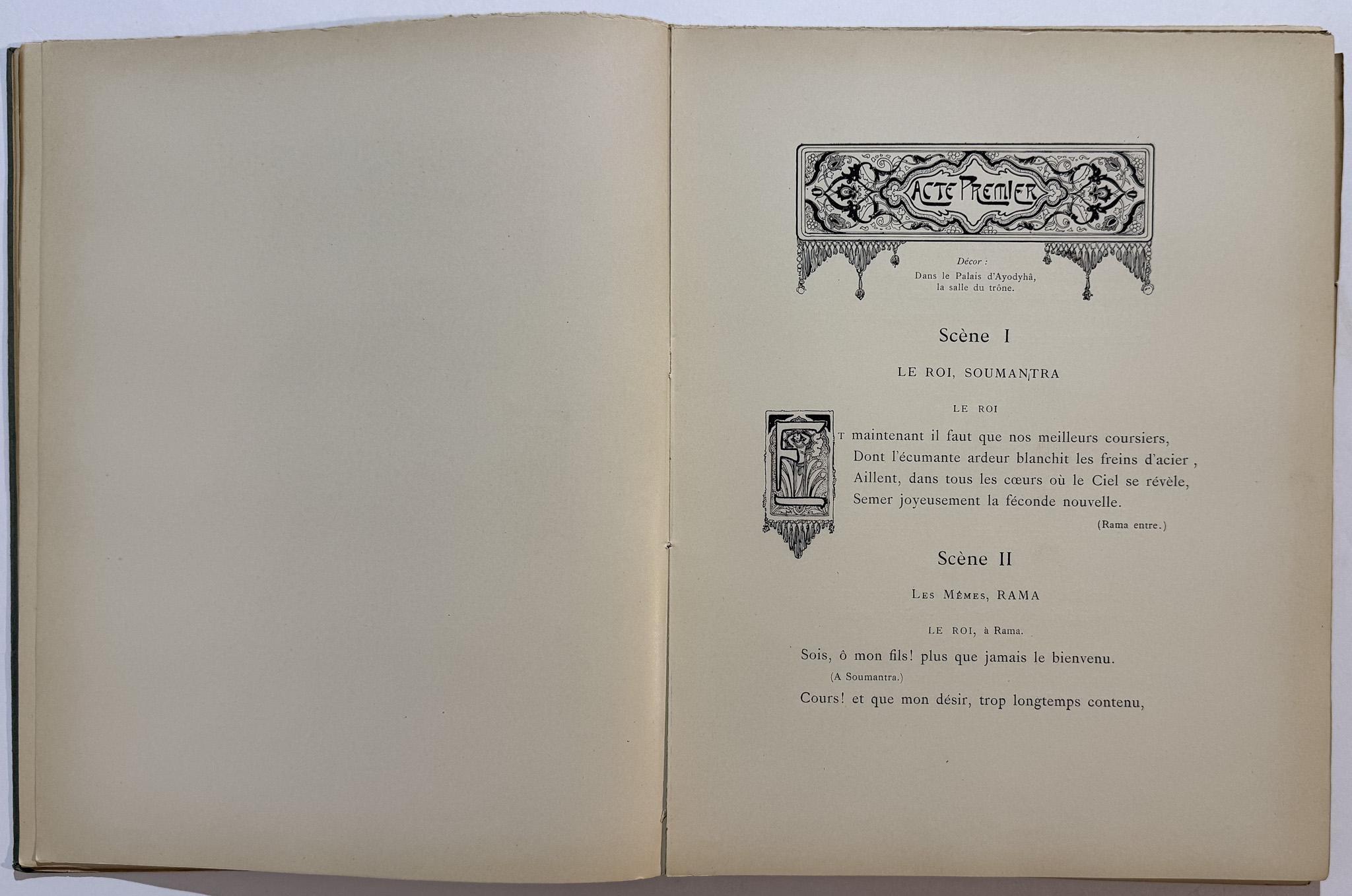 Français Rama: Poeme Dramatique en Trois Actes (Illustrated by Alphonse Mucha) en vente