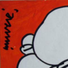 Ganesha, God, Fortune, Mixed Media on paper, Red by Indian Artist "In Stock"