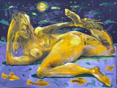 Zeitgenössische georgische Kunst von Ramaz Chantladze - Gelbe Frau
