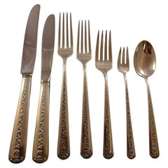 Rambler Rose by Towle Sterling Silver Flatware Set 8 Service 63 Pcs Dinner Size