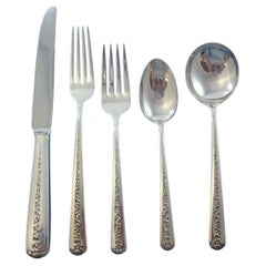 Rambler Rose by Towle Juego de Cubiertos de Plata de Ley para 12 Servicio 65 Piezas