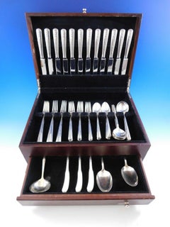 Rambler Rose by Towle Sterling Silver Flatware Set for 12 Service 75 pieces
