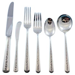 Juego de Cubiertos Rambler Rose by Towle de Plata de Ley para 12 Servicios 75 piezas