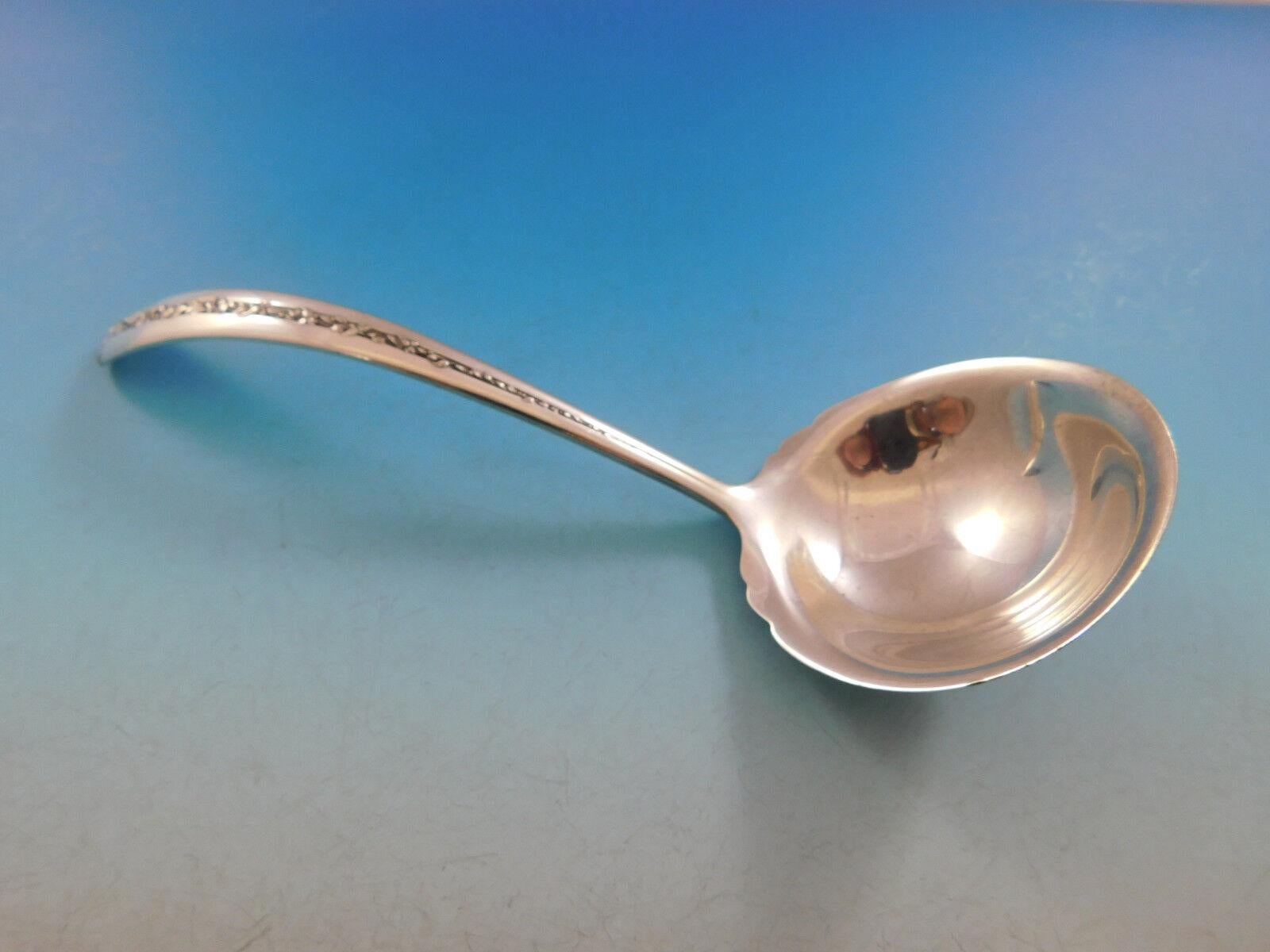 20ième siècle Ensemble de couverts en argent sterling pour 6 personnes 34 pièces Rambler Rose par Towle en vente