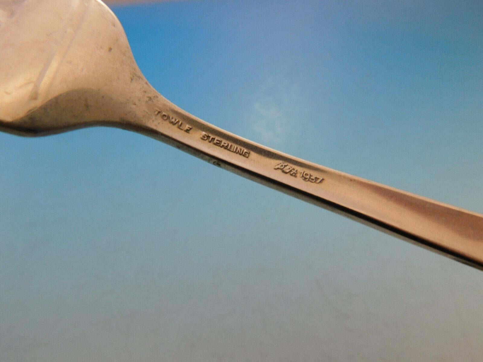 Ensemble de couverts en argent sterling pour 6 personnes 34 pièces Rambler Rose par Towle en vente 3