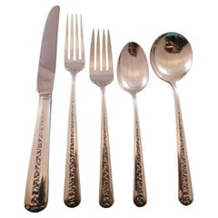 Rambler Rose by Towle Sterling Silver Flatware Set for 6 Service 34 pcs