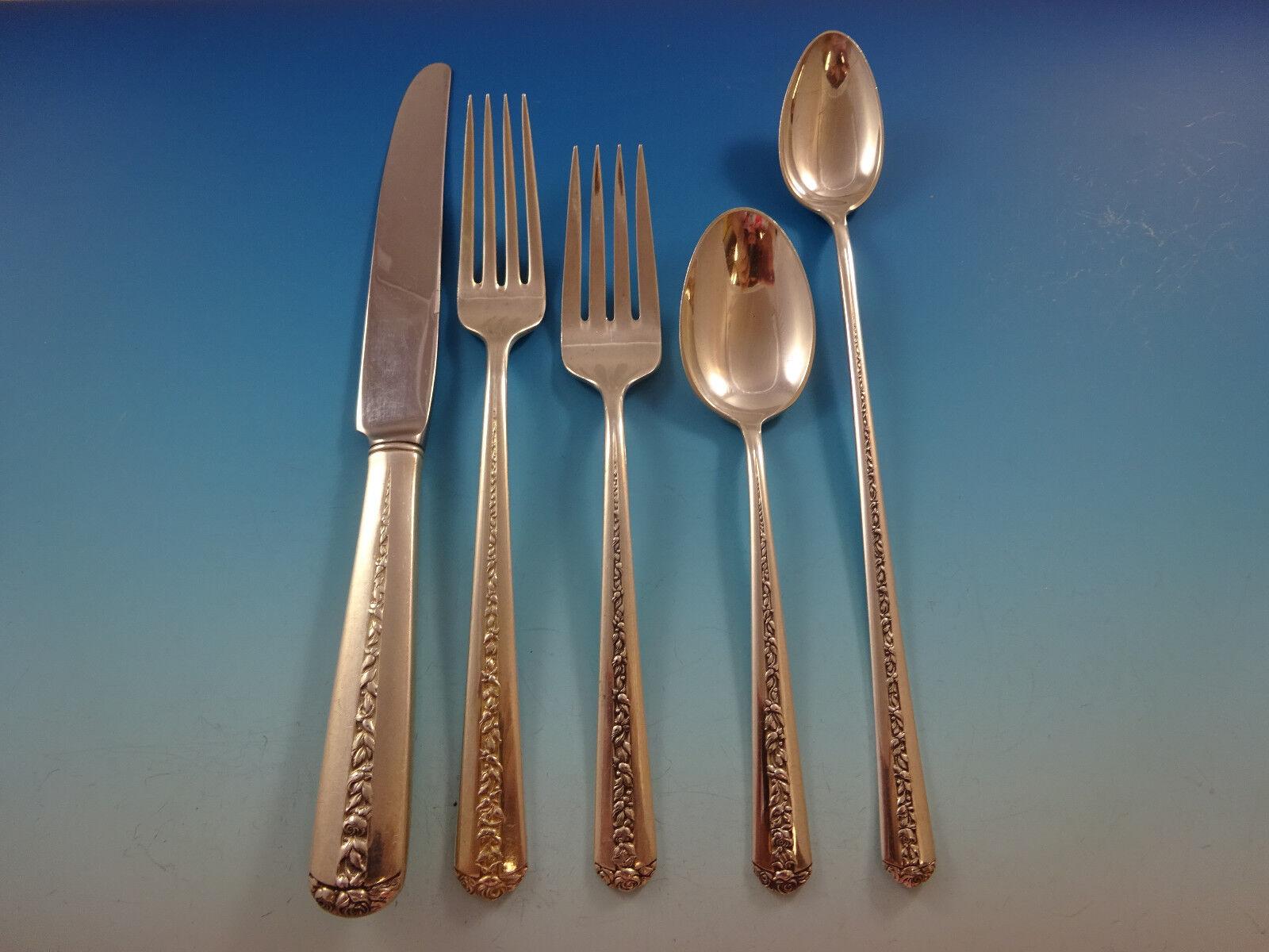 Juego de Cubiertos de Plata de Ley Rambler Rose by Towle Para 8 Servicio 43 Piezas en venta 3