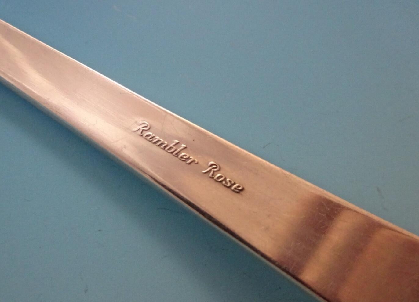 Juego de Cubiertos de Plata de Ley Rambler Rose by Towle Para 8 Servicio 52 Piezas en venta 1
