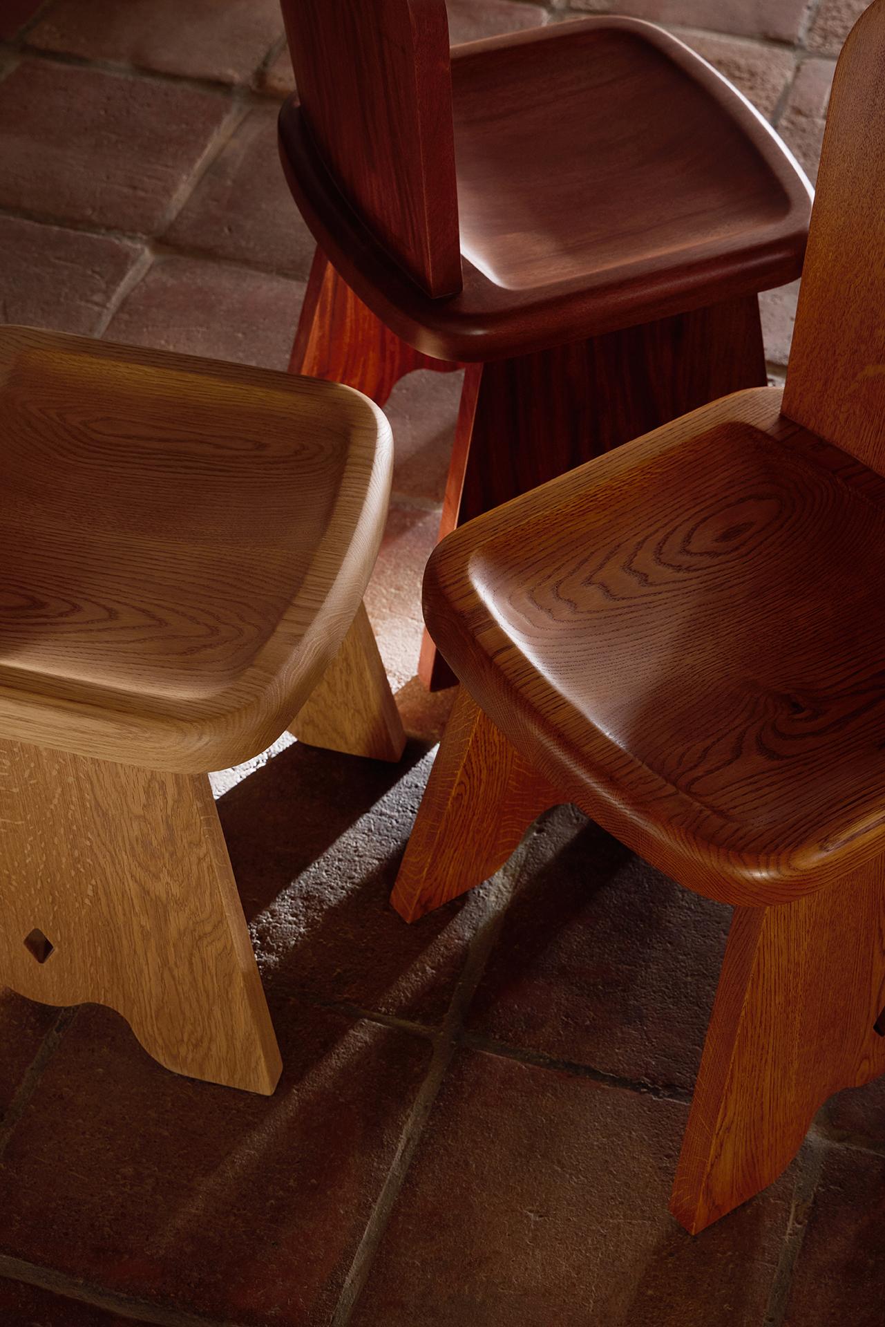 Rambling Chair in Honey French Oak Wood by Yaniv Chen for Lemon For Sale 3