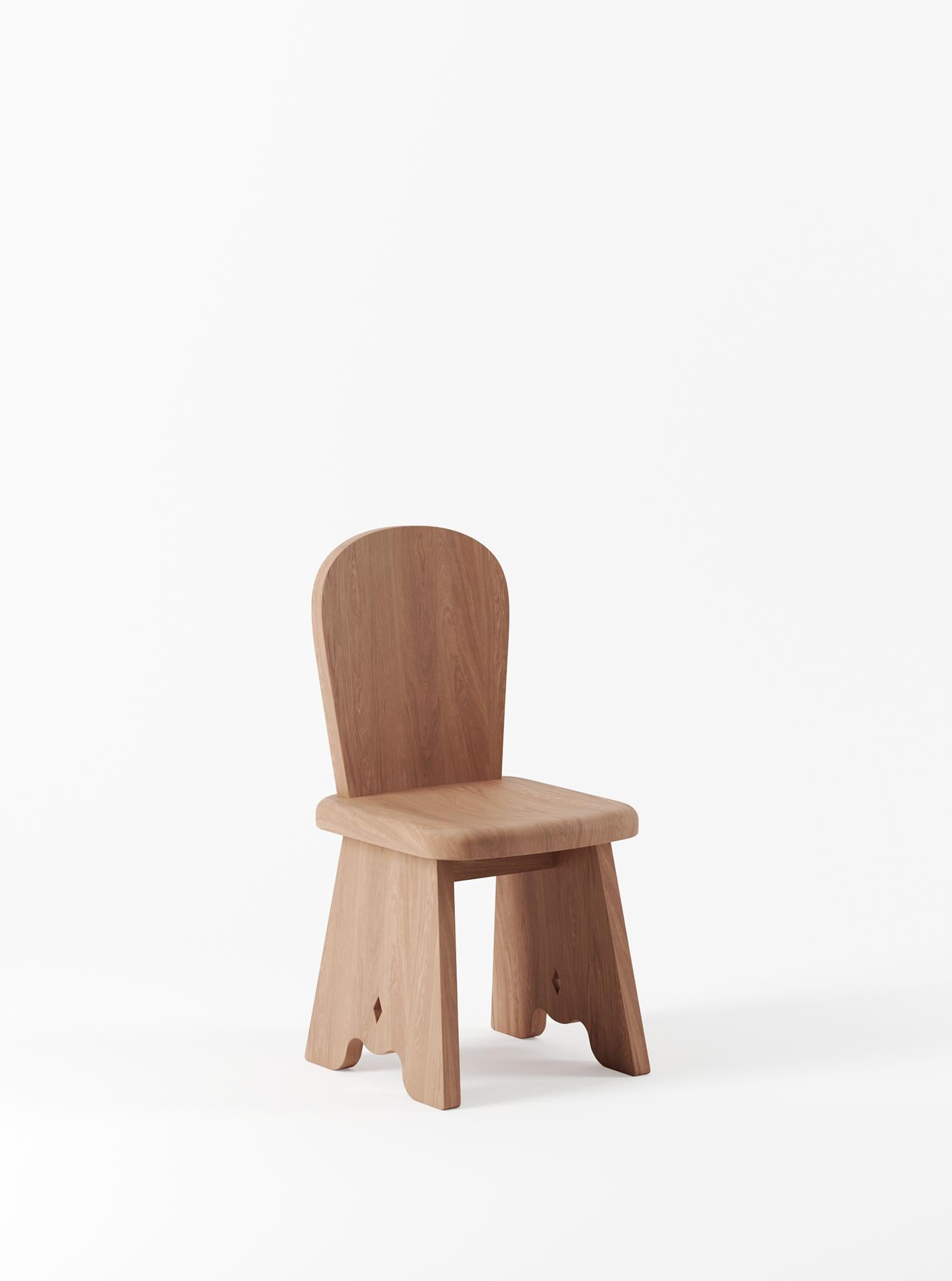 The Rambling Chair by Yaniv Chen nods to the silhouette of the traditional milk stool found in farms and Victorian homesteads throughout South Africa. For Chen, the stool is synonymous with childhood memories of visits to historic house museums and