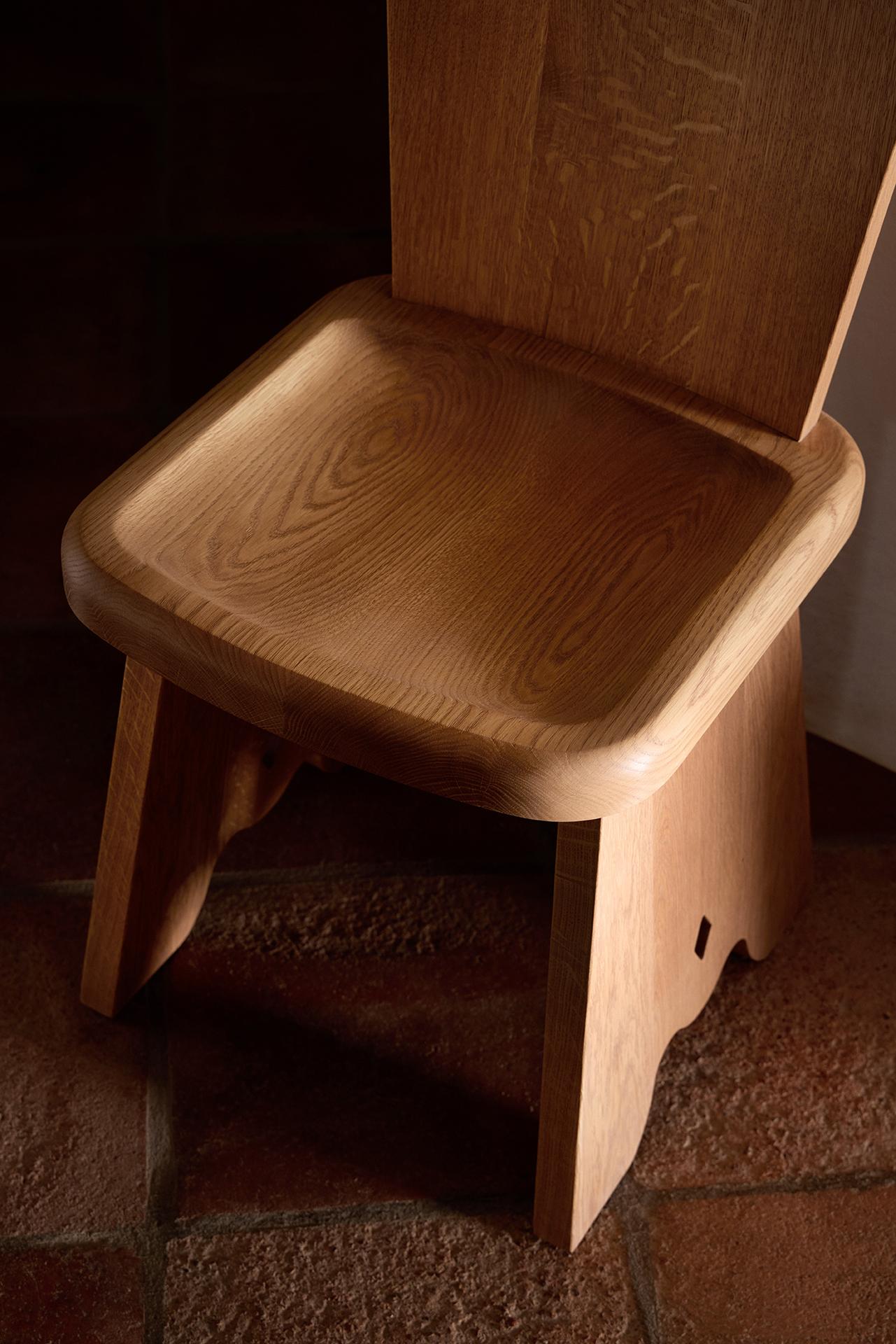 Rambling Chair in Natural French Oak Wood by Yaniv Chen for Lemon For Sale 5
