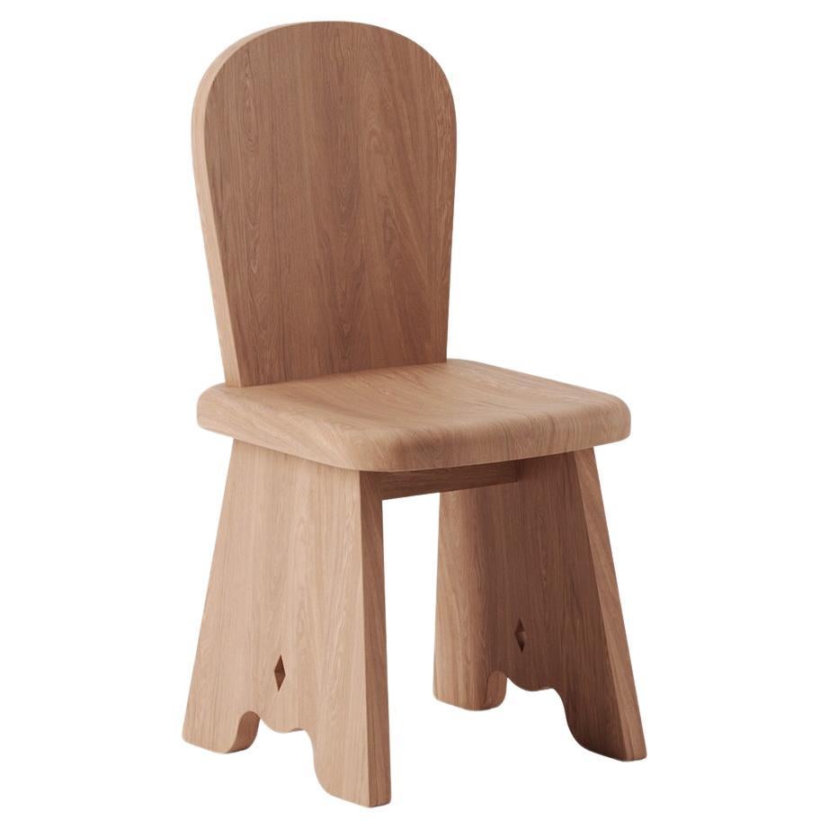 Rambling Chair in Natural French Oak Wood by Yaniv Chen for Lemon For Sale