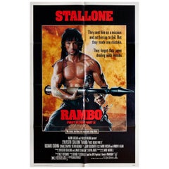 Vintage "Rambo: First Blood Part II" 1985 U.S. One Sheet Film Poster