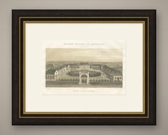 Rambouillet National Sheepfold, Main Court, Antique Print, 1873
