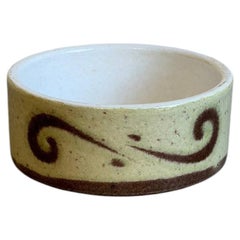 Ramekin Small Bowl Beige Swirl Speckled Studio Pottery Mid-Century