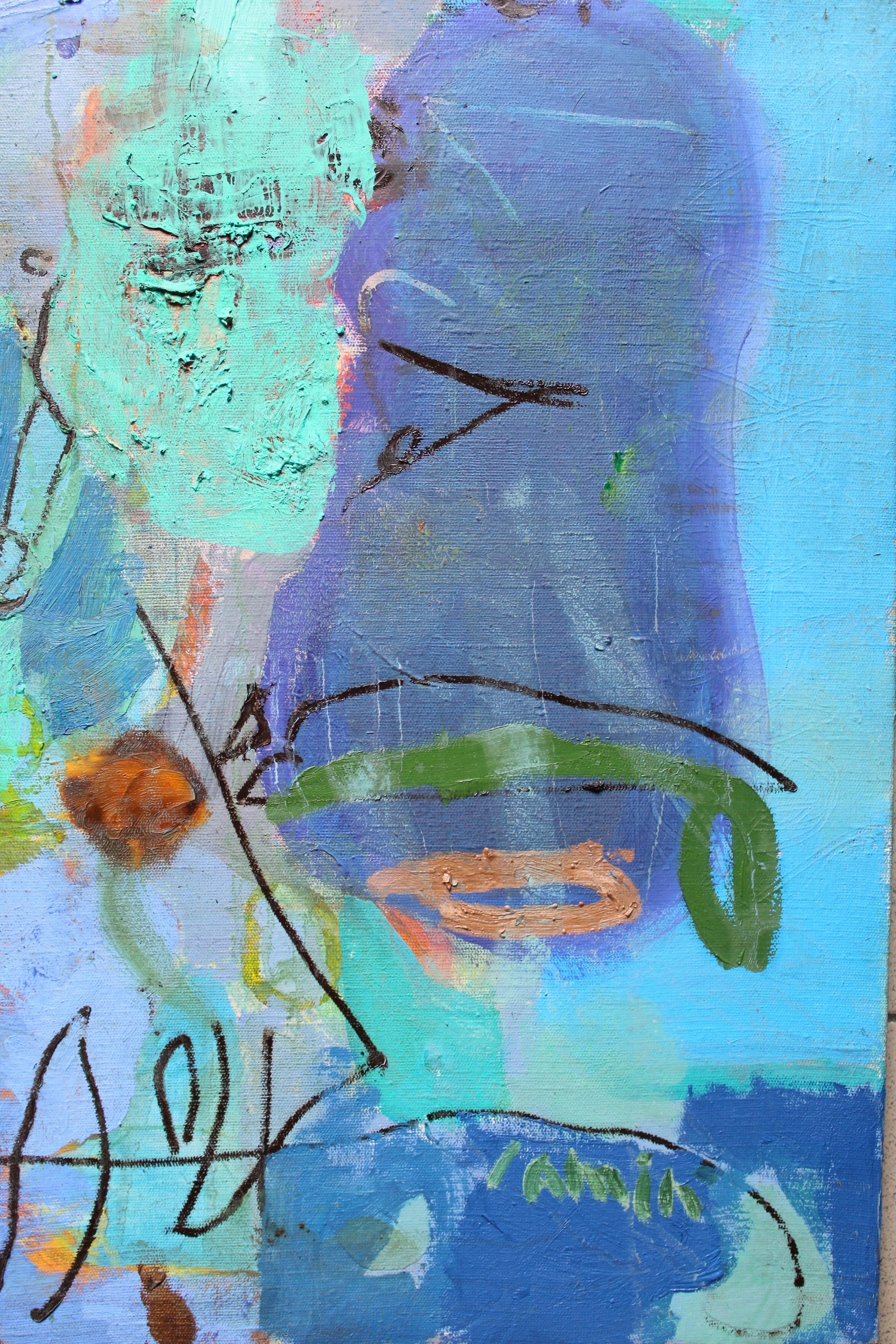Le miracle du vert  2021, toile, acrylique, huile, 101 x99 cm 6