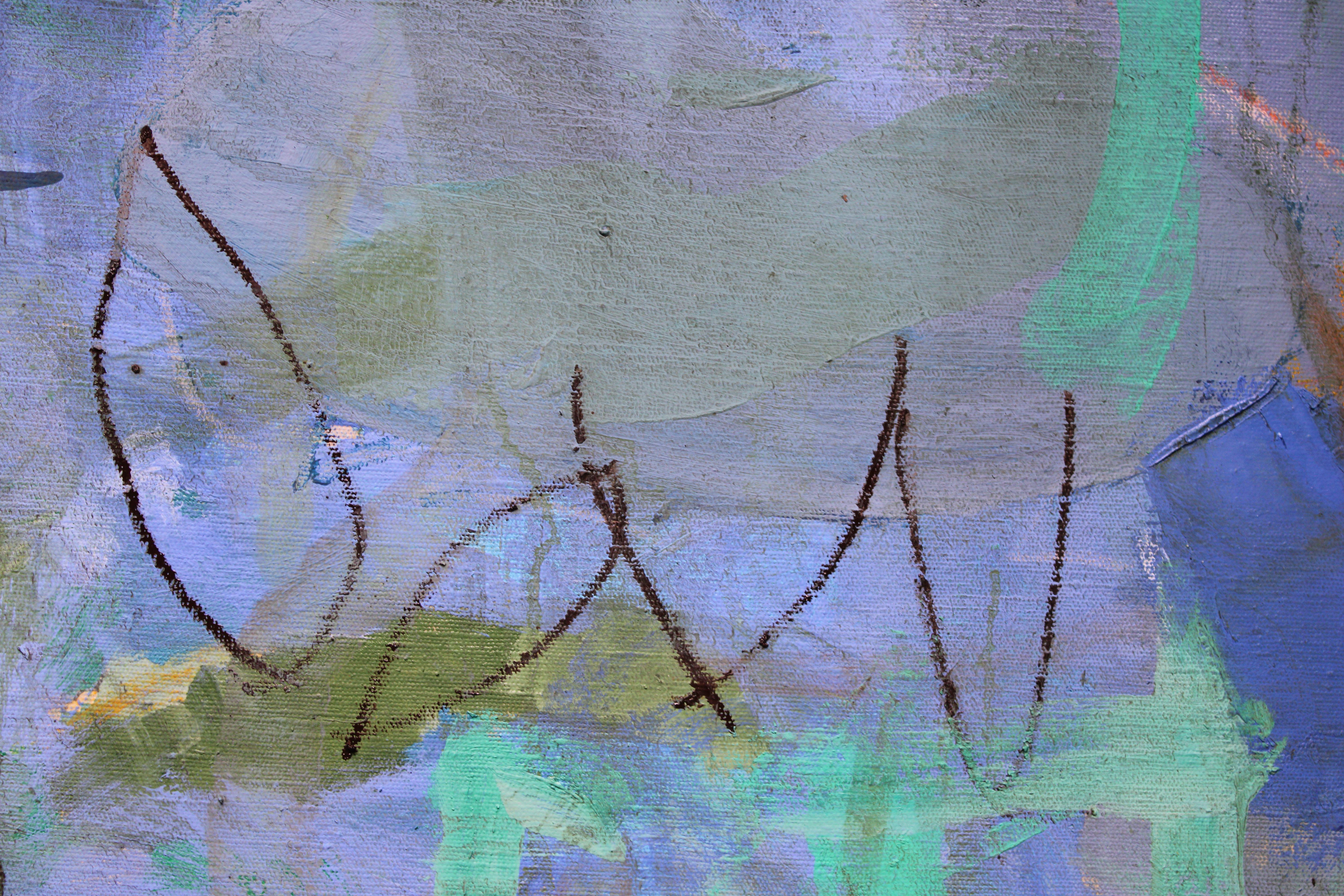 Le miracle du vert  2021, toile, acrylique, huile, 101 x99 cm 8